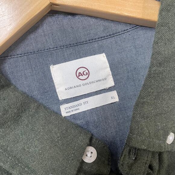AG Green Flannel Button Down - Picture 2 of 3